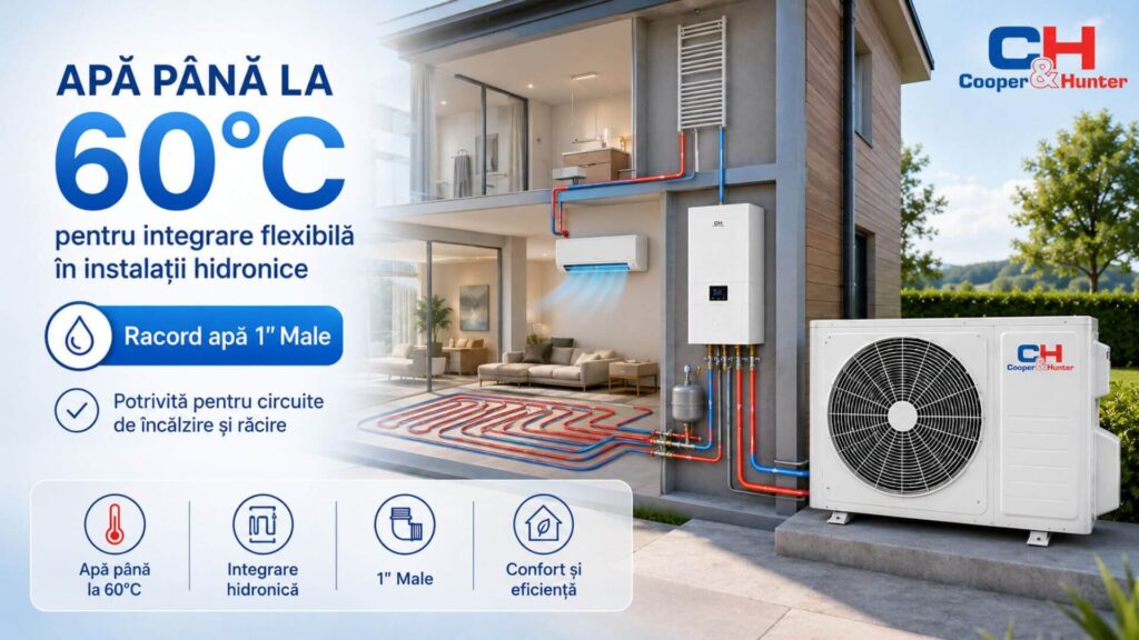 Apă până la 60°C pentru integrare flexibilă