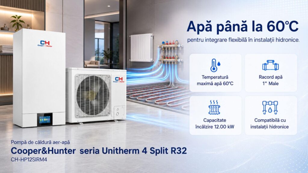 Apă până la 60°C pentru integrare flexibilă în instalații hidronic