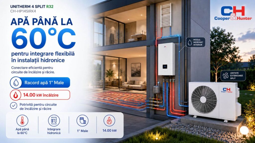 Apă până la 60°C pentru integrare flexibilă în instalații hidronic
