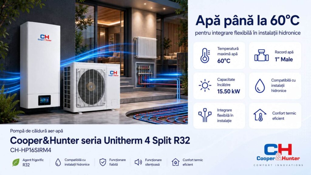 Apă până la 60°C pentru integrare flexibilă în instalații hidronic