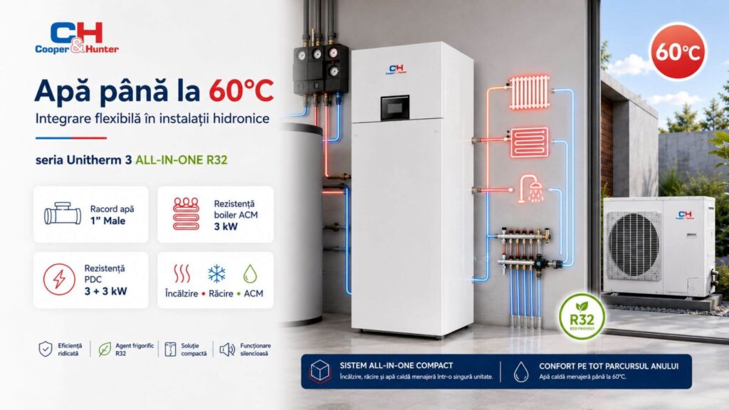 Apă până la 60°C și integrare flexibilă