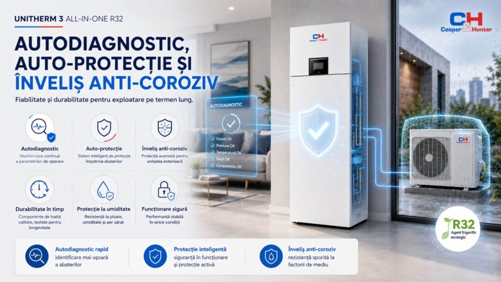 Autodiagnostic și auto-protecție - CH-HP8.0WTSIRK3