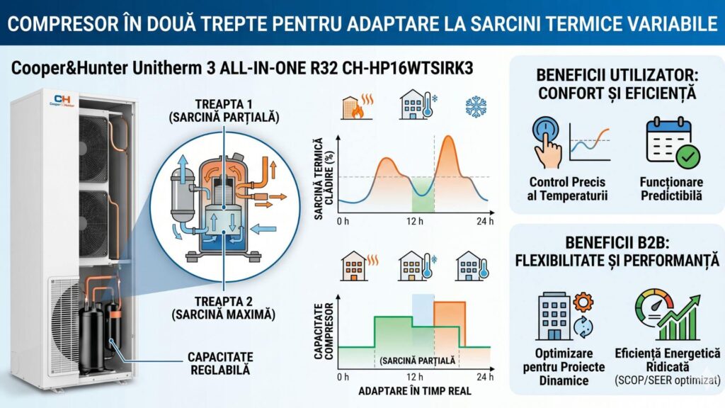 Compresor în două trepte - CH-HP16WTSIRK3