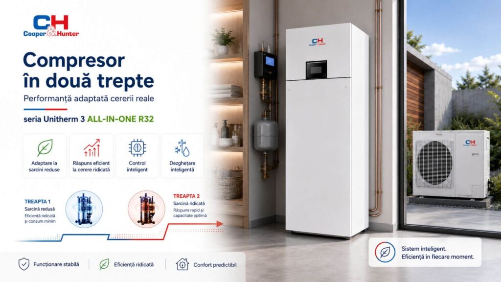 Compresor în două trepte pentru performanță
