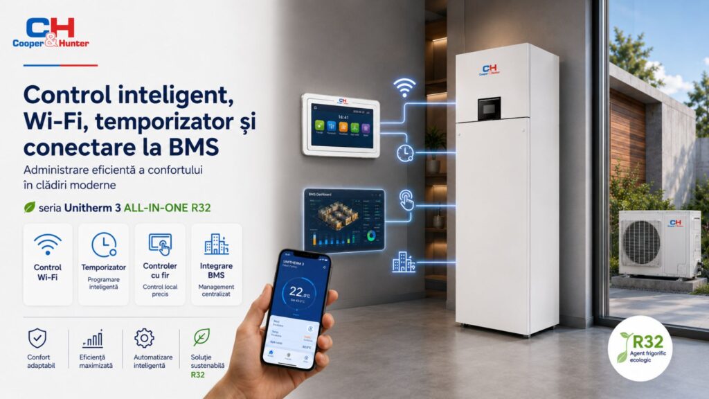 Control inteligent, Wi-Fi, temporizator și conectare la BMS