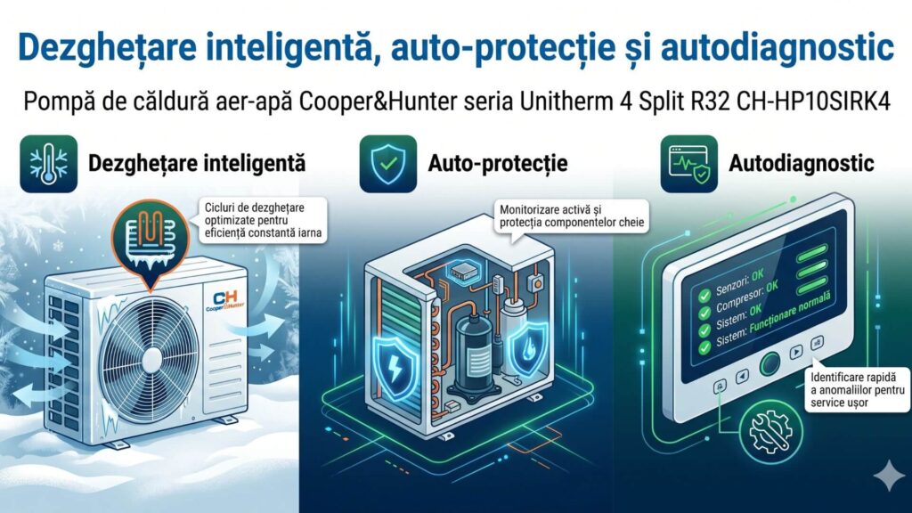 Dezghețare inteligentă, auto-protecție