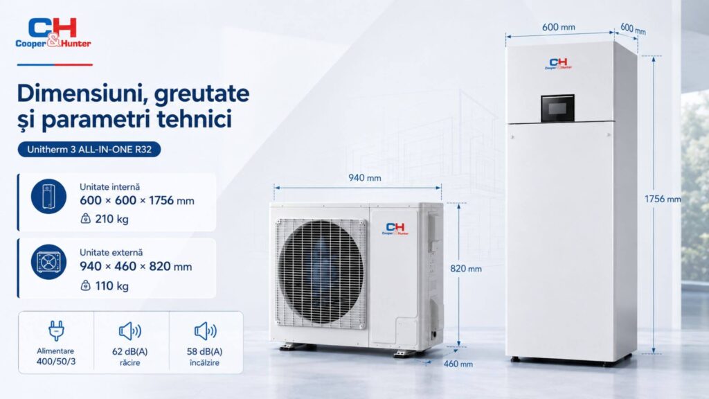 Dimensiuni, greutate și parametri tehnici - CH-HPWT16SIRM3