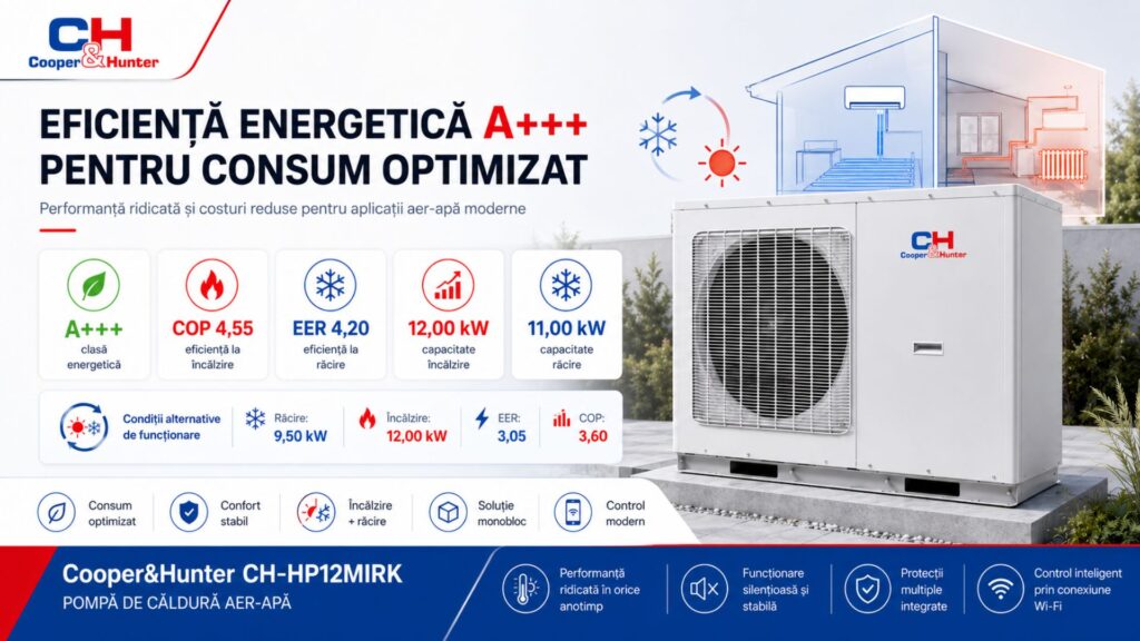 Eficiență energetică A+++ - CH-HP12MIRK