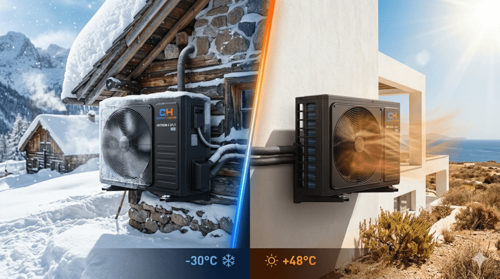 Funcționare extinsă între -30°C și +48°C