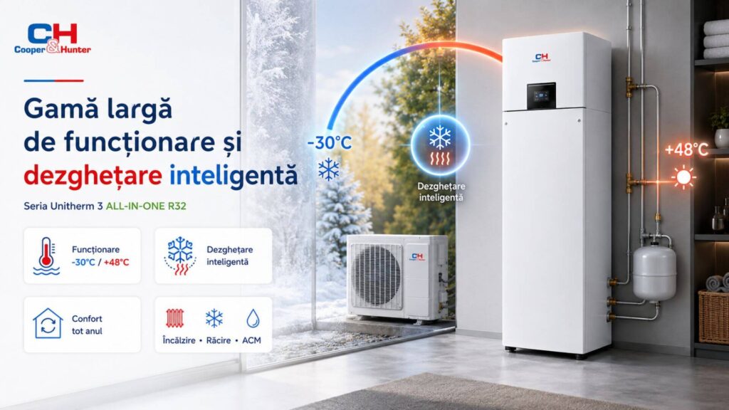 Gamă largă de funcționare și dezghețare inteligentă