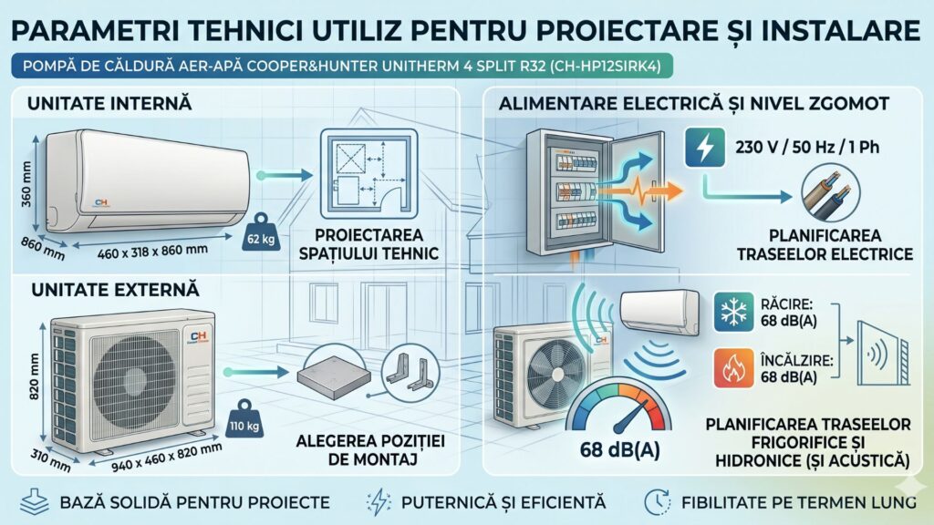Parametri tehnici utili pentru proiectare