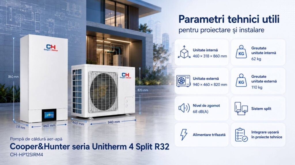 Parametri tehnici utili pentru proiectare și instalare