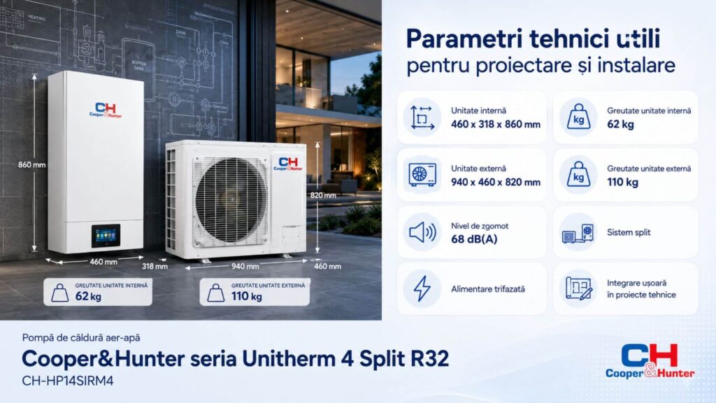 Parametri tehnici utili pentru proiectare și instalare