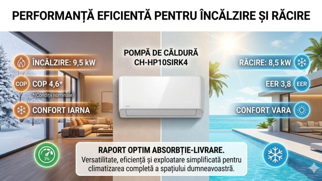 Performanță eficientă pentru încălzire și răcire