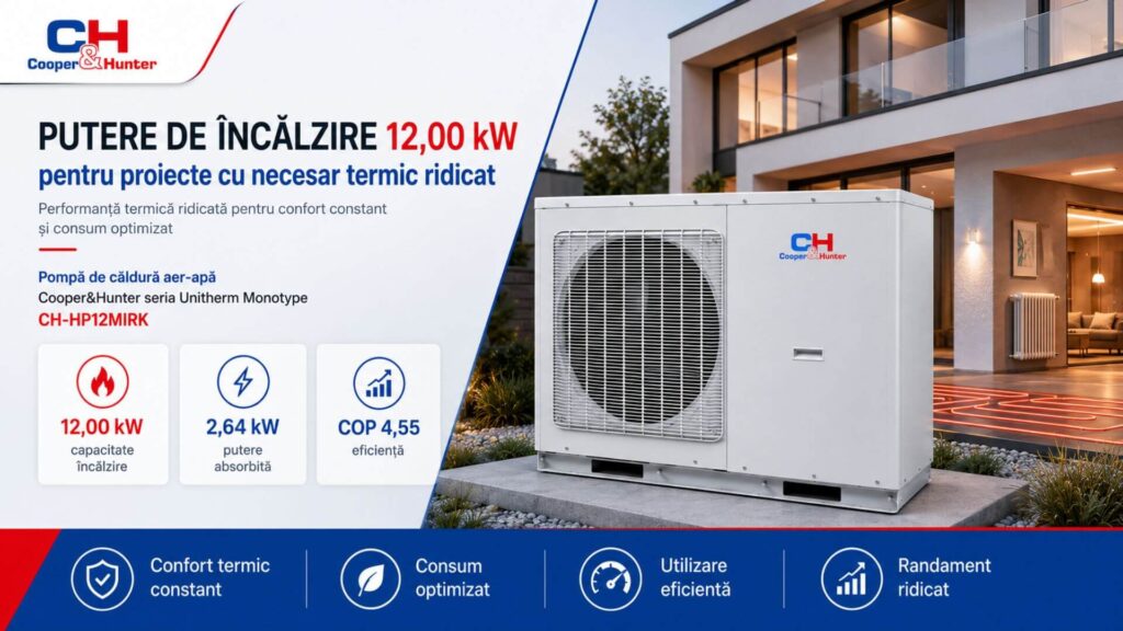 Putere de încălzire 12,00 kW - CH-HP12MIRK