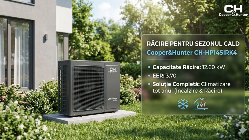 Răcire de 12.60 kW pentru confort în sezonul cald