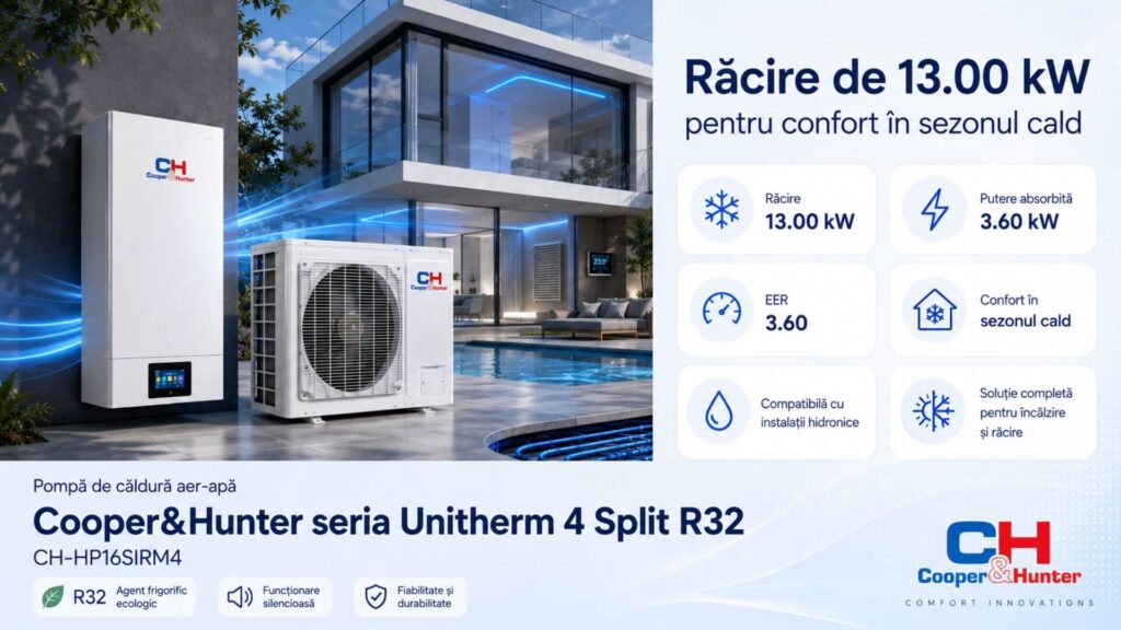 Răcire de 13.00 kW pentru confort în sezonul cald