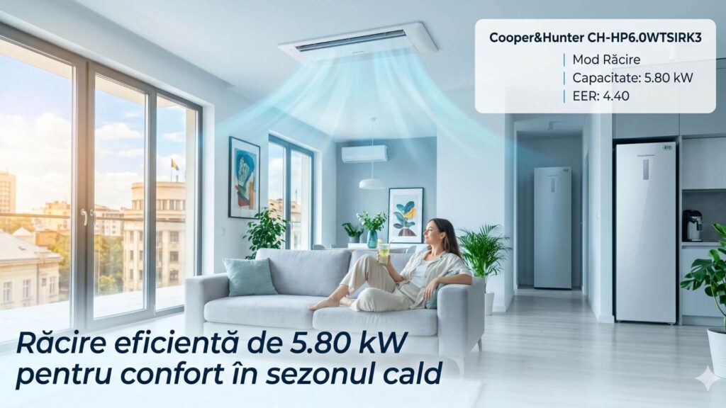 Răcire eficientă de 5.80 kW pentru confort în sezonul cald