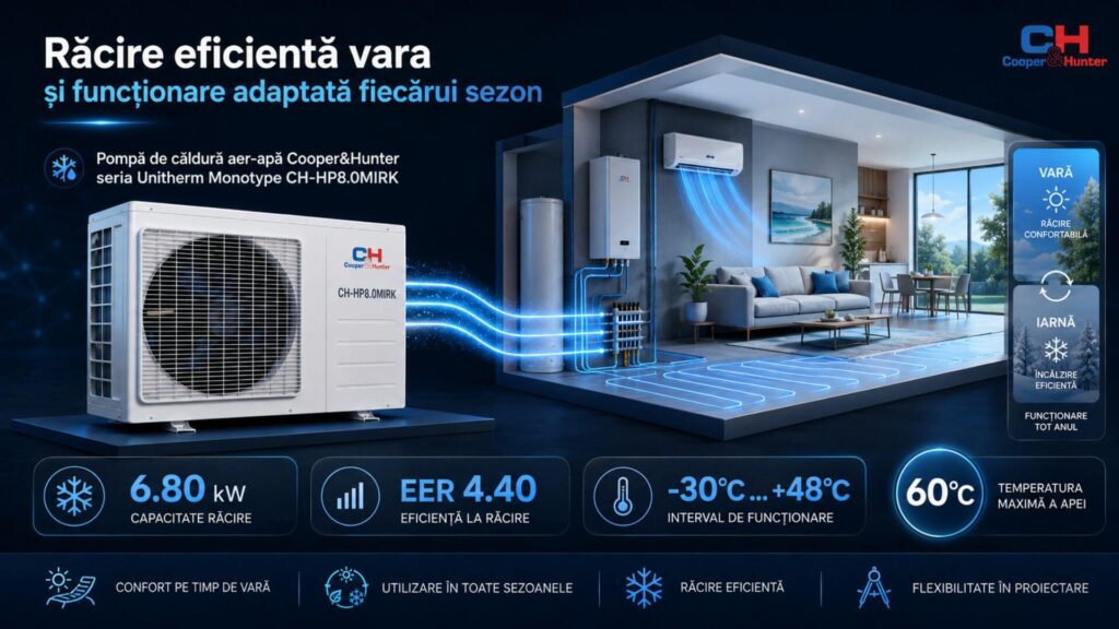 Răcire eficientă vara - CH-HP8.0MIRK