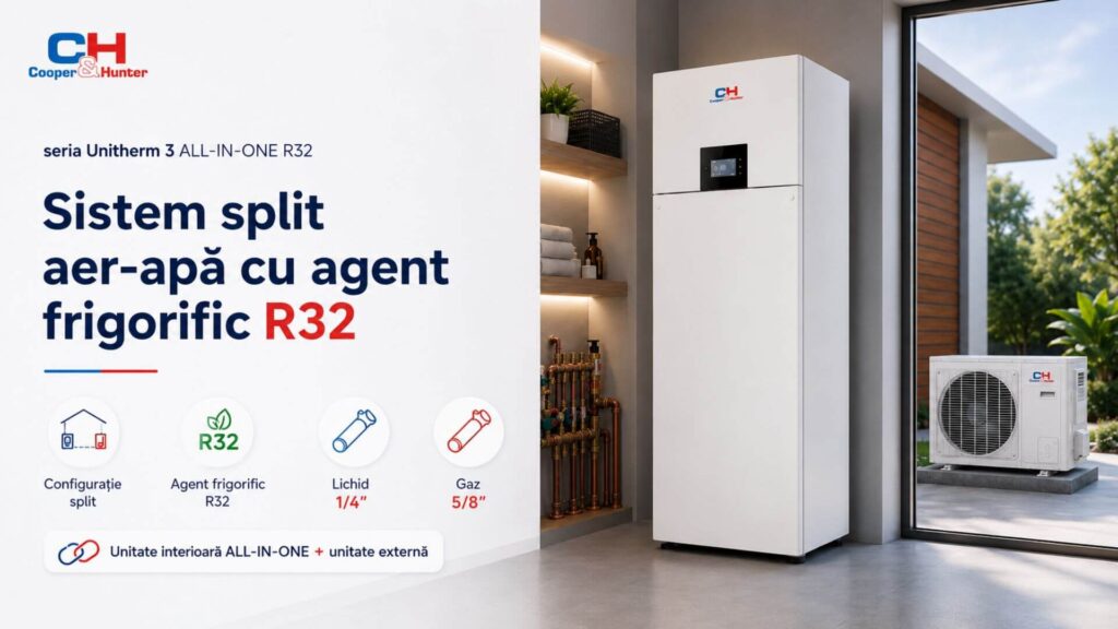 Sistem split aer-apă cu agent frigorific R32 - CH-HP14WTSIR
