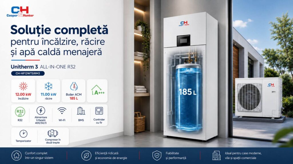 Soluție completă pentru încălzire, răcire - CH-HP12WTSIRM3