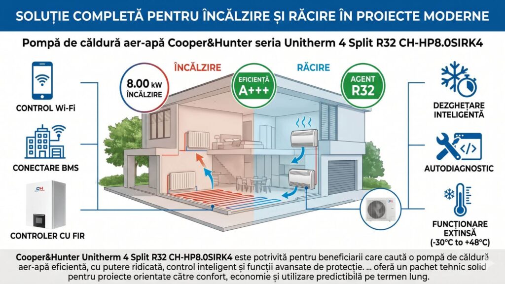 Soluție completă pentru încălzire și răcire