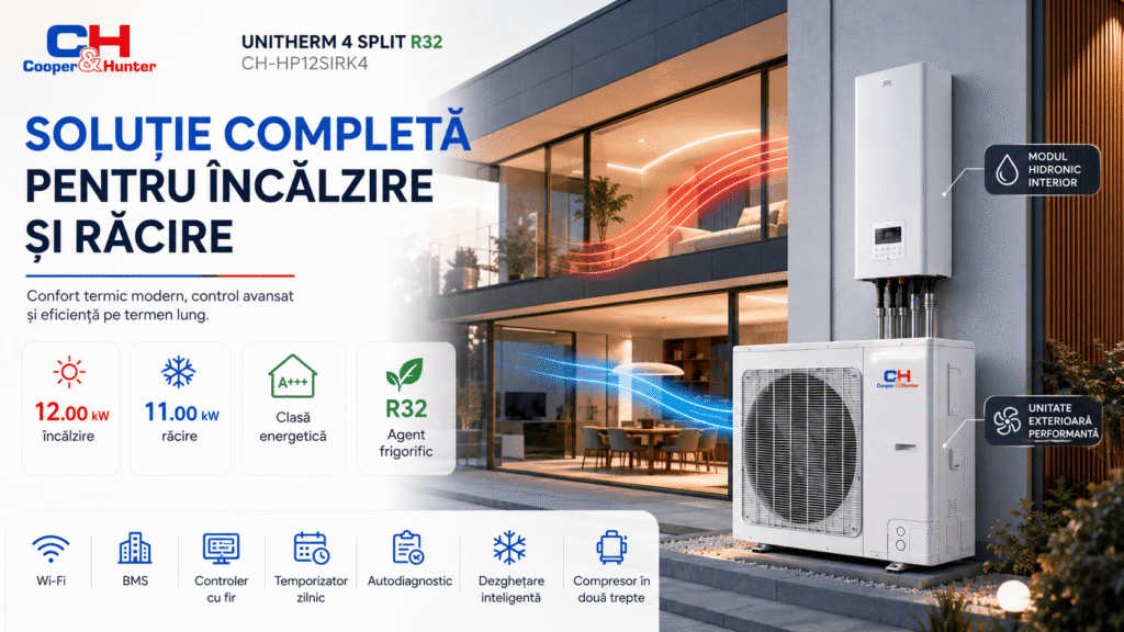 Soluție completă pentru încălzire și răcire
