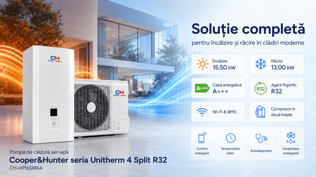 Soluție completă pentru încălzire și răcire în clădiri moderne