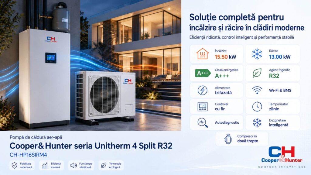 Soluție completă pentru încălzire și răcire în clădiri moderne