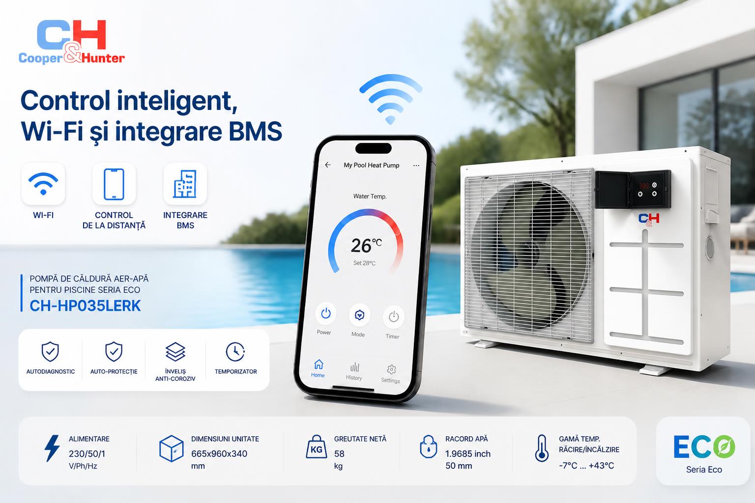 Wi-Fi și temporizator pentru control mai flexibil