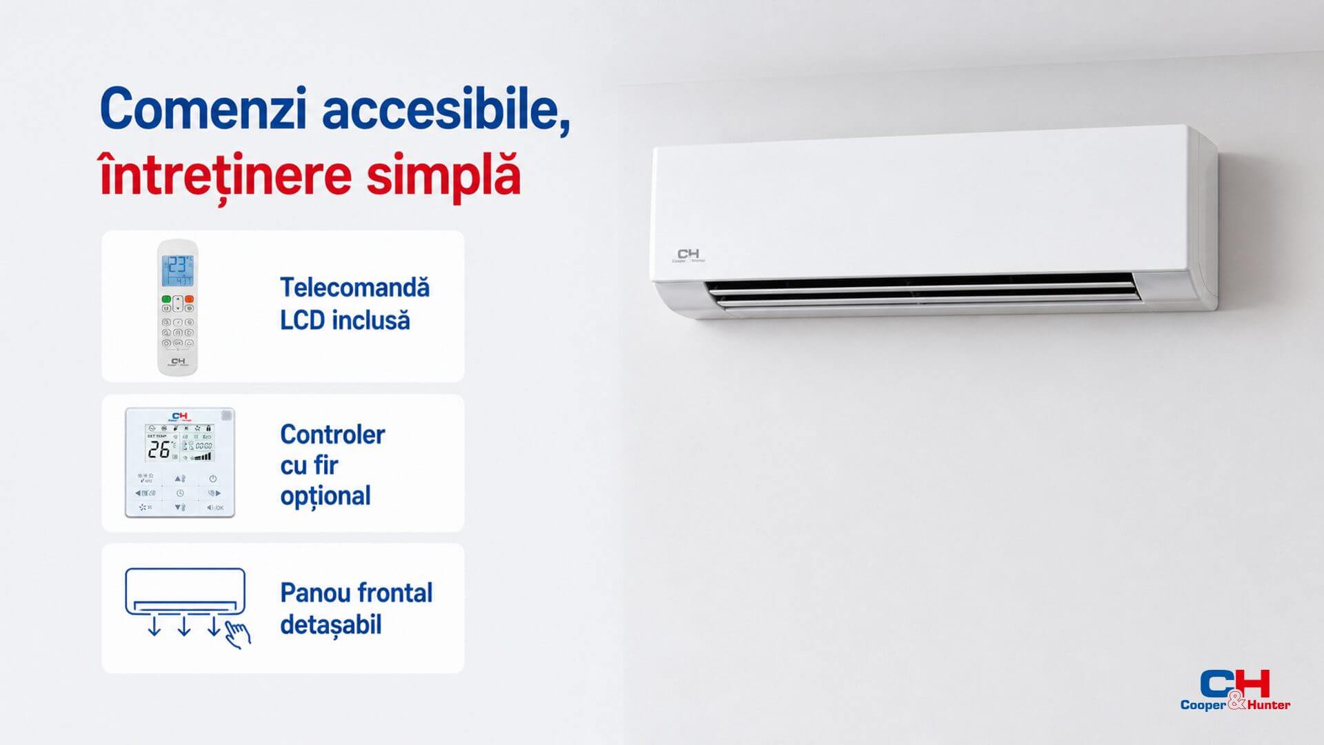 Comenzi accesibile pentru utilizare zilnică