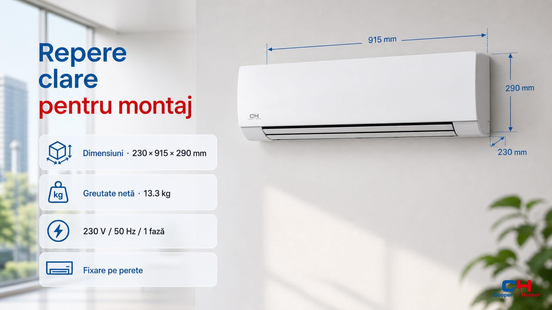 Repere de montaj pentru carcasa de 915 mm