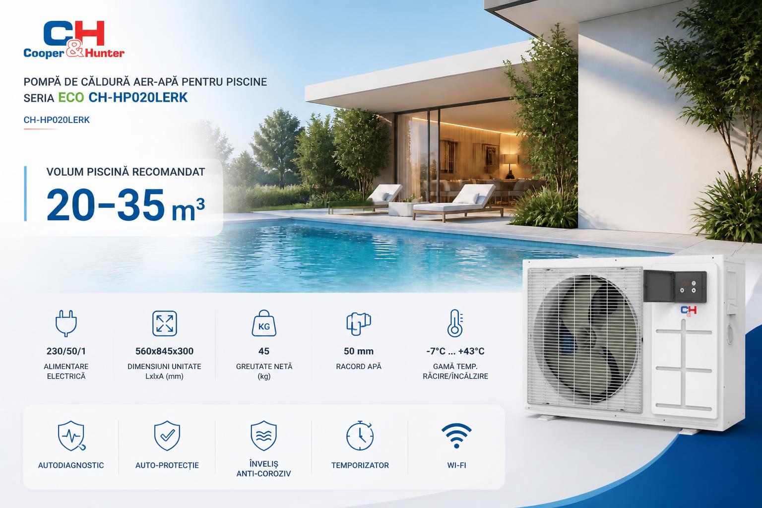 Soluție dedicată pentru încălzirea apei din piscină