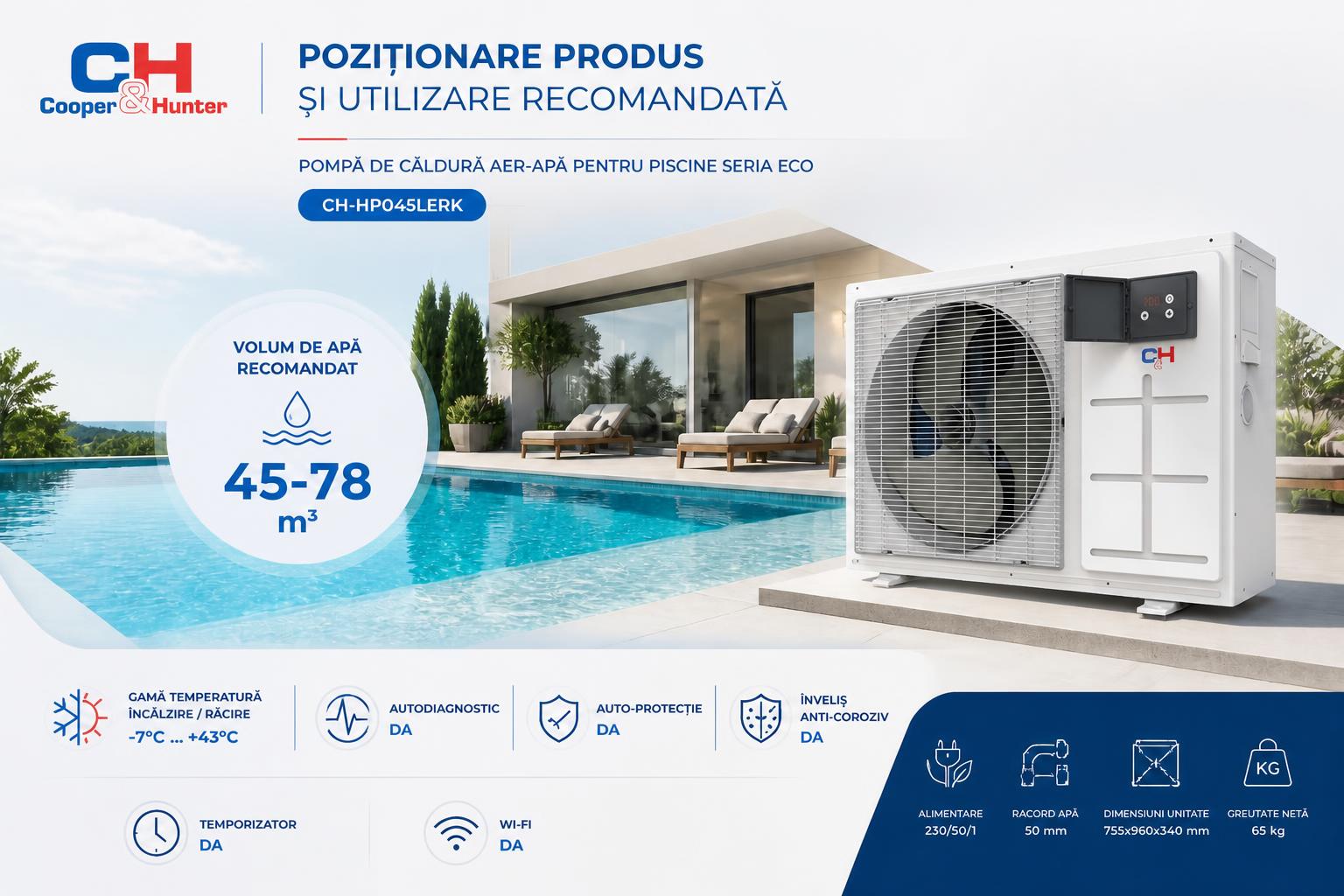 Soluție dedicată pentru încălzirea apei din piscină